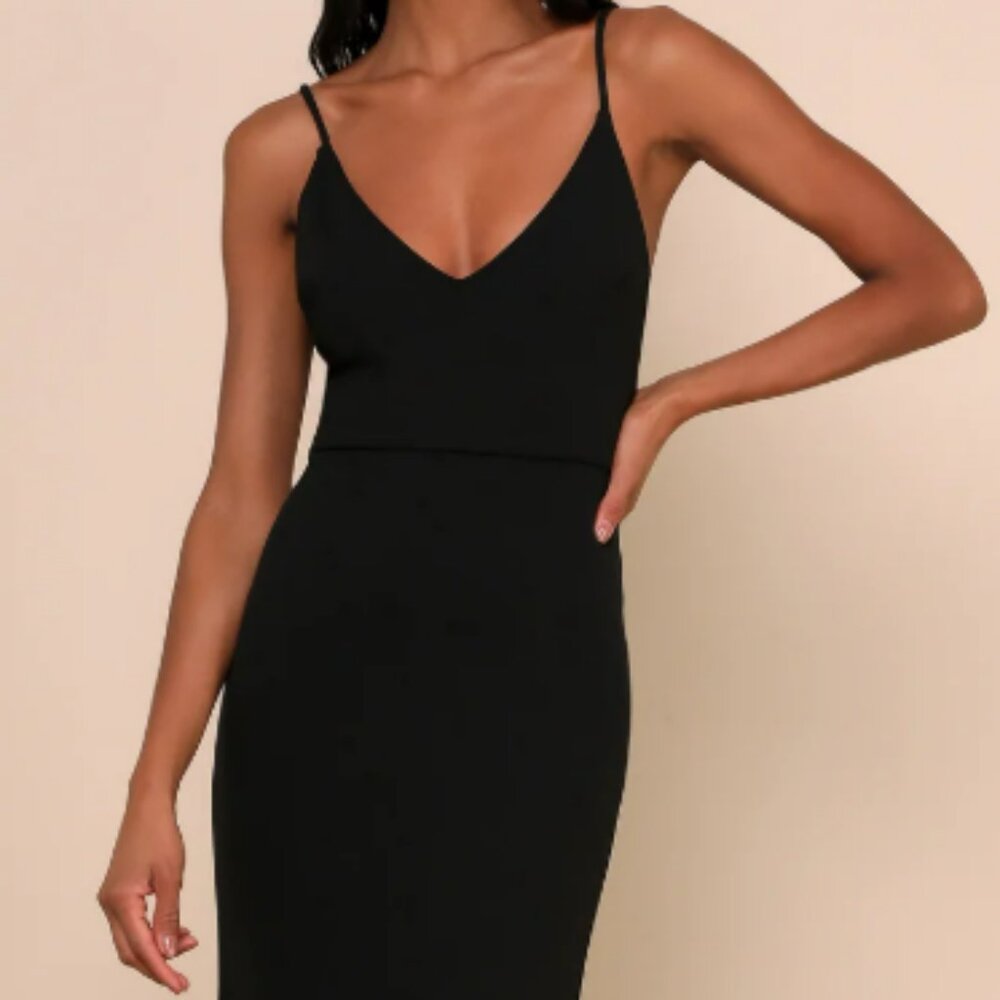 Lulus - Infinite Glory Black Maxi Dress